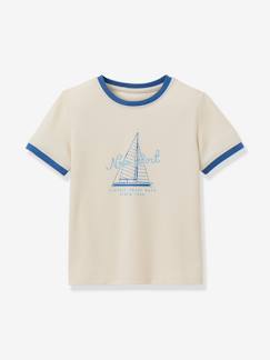 Jongens-T-shirt met contrasterende kraag voor jongens