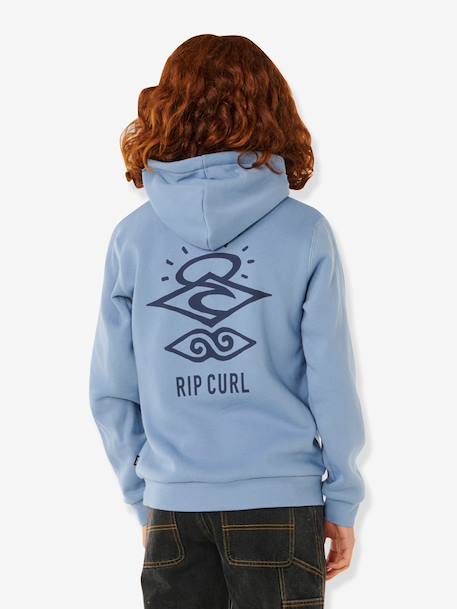 Sweater met capuchon voor jongens grijsblauw - vertbaudet enfant 