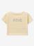 Gestreept t-shirt met droommotief voor meisjes lichtgroen - vertbaudet enfant 