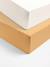 Set van twee babyhoeslakens uit rekbare jersey beige+CURRYGEEL+Groenblauw + wit+LICHTGRIJS+mosterdgeel+ROZE PALE+saliegroen+wit - vertbaudet enfant 