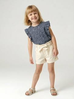 -Meisjesshort in paperbag-stijl