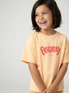 Meisje-Bedrukt meisjesshirt met korte mouwen