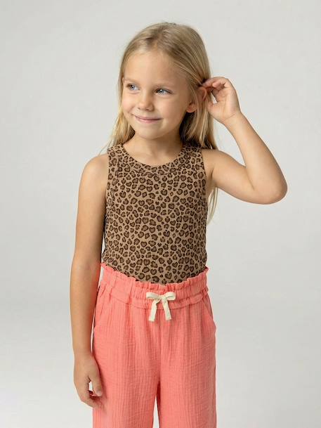 Meisjessweater in ribstof beige+blauw, gestreept+ecru+saliegroen - vertbaudet enfant 