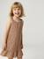 Jurk voor meisjes, dunne bretels, jersey beige - vertbaudet enfant 