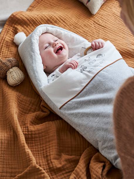 MINI COMPAGNIE engelnestje van biologisch katoen* grijs gechineerd - vertbaudet enfant 