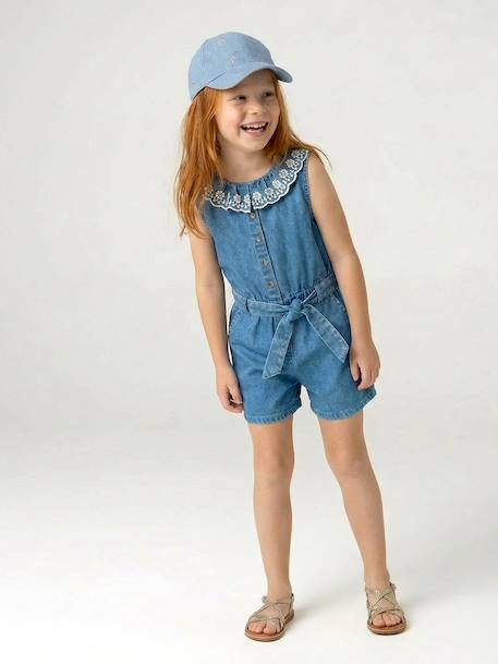 Combishort in denim stone - vertbaudet enfant 