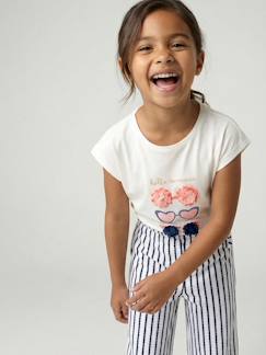 Meisje-T-shirt, souspull-Meisjesshirt met dierenmotief