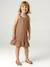 Jurk voor meisjes, dunne bretels, jersey beige - vertbaudet enfant 