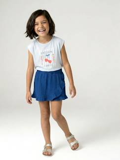-Skort voor meisjes van katoenen gaas