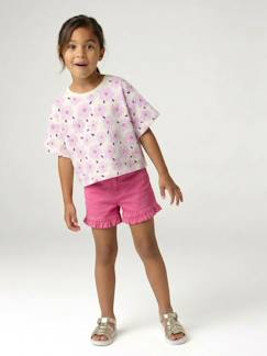 Meisje-Short-Twill  met ruches voor meisjes