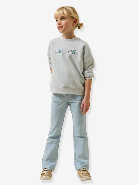 Meisjessweater Amour lichtblauw - vertbaudet enfant 