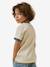 T-shirt met contrasterende kraag voor jongens ecru - vertbaudet enfant 