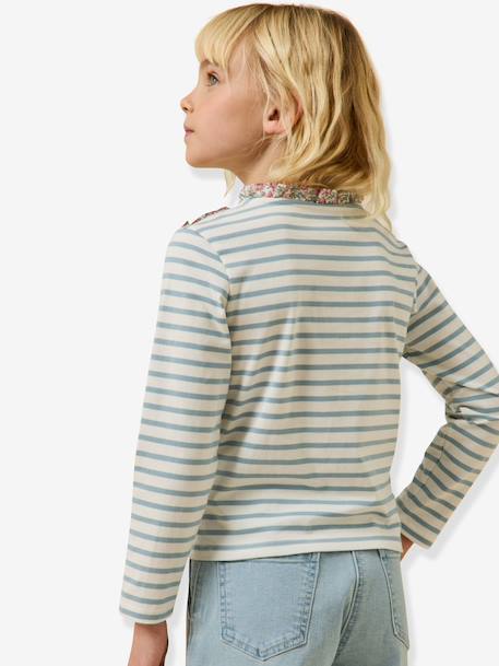 T-shirt met lange mouwen in maritieme stijl lichtroze. - vertbaudet enfant 