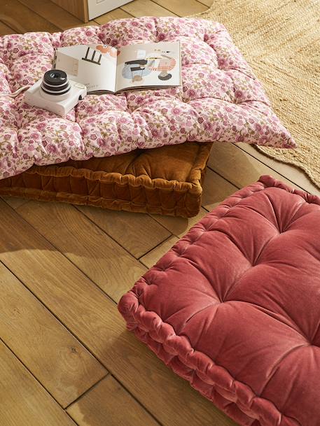 Vloermatras met bloemenprint rozen - vertbaudet enfant 