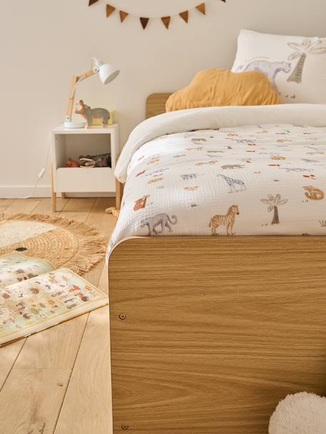 Kinderbed met opbergkoffer hout 90x190cm wit - vertbaudet enfant 