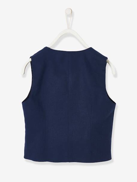 Mouwloos feestelijk jasje voor jongens katoen/linnen beige+blauw+donker marineblauw+lichtbeige+saliegroen - vertbaudet enfant 