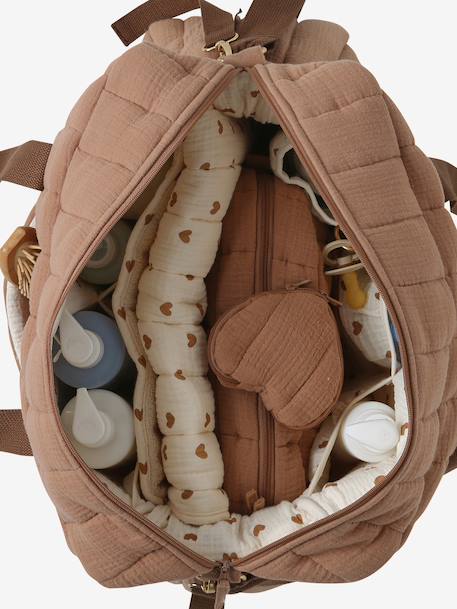 24-uurs tas MAMA TEDDY cappuccino+ecru - vertbaudet enfant 