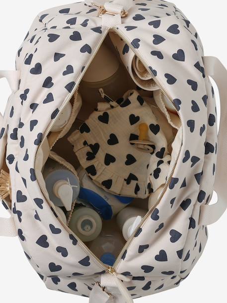 Luiertas Canvas club luipaard beige, bedrukt+touw - vertbaudet enfant 