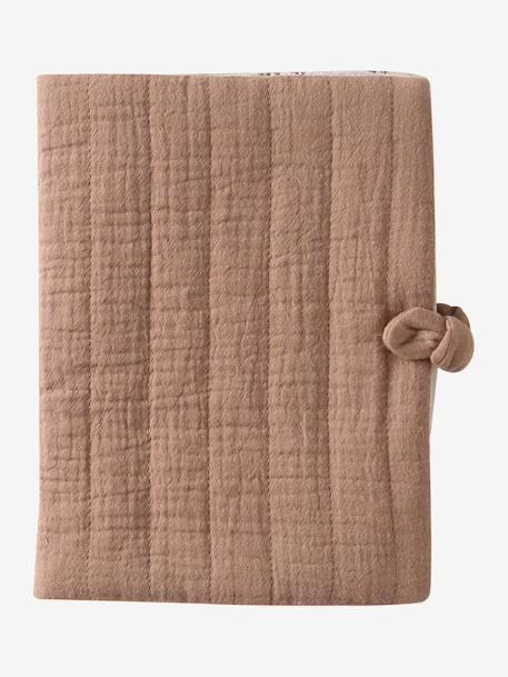 Beschermingshoes voor groeiboekje van katoengaas cappuccino - vertbaudet enfant 