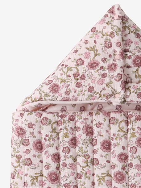 Engelennest KLEINE DINO van hydrofiel doek beige, bedrukt+grijsblauw+ijsblauw+print grenier+roze, bedrukt+vanille+wit - vertbaudet enfant 