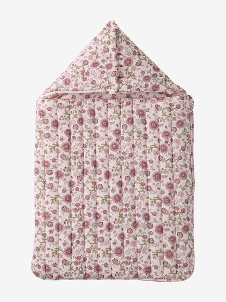 Engelennest KLEINE DINO van hydrofiel doek beige, bedrukt+grijsblauw+ijsblauw+print grenier+roze, bedrukt+vanille+wit - vertbaudet enfant 