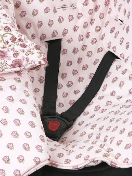 Engelennest KLEINE DINO van hydrofiel doek beige, bedrukt+grijsblauw+ijsblauw+print grenier+roze, bedrukt+vanille+wit - vertbaudet enfant 