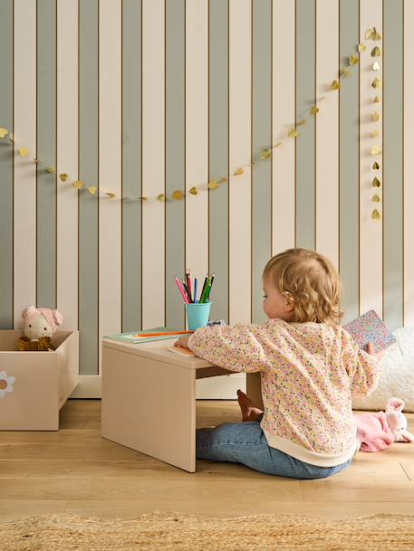 Activiteitentafel met opbergkoffer beige+rozen - vertbaudet enfant 