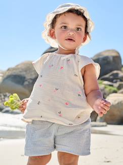 -Blouse met korte mouwen voor babymeisjes