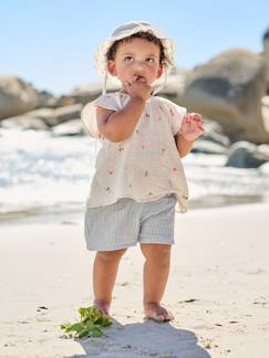 Baby-Short-Short voor babymeisjes van katoengaas