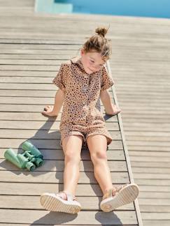 -Combishort meisjes van twill katoen