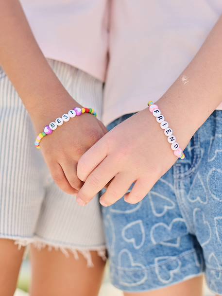 Set T-shirt en armbanden beste vrienden lila - vertbaudet enfant 