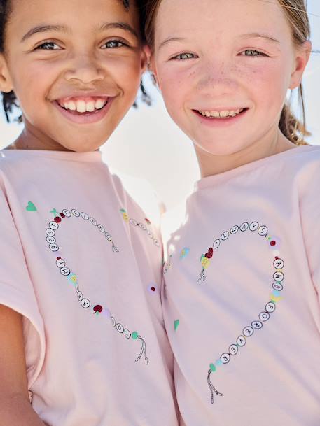 Set T-shirt en armbanden beste vrienden lila - vertbaudet enfant 