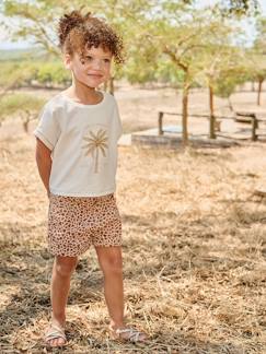 -Bedrukte twill short voor meisjes