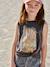 T-shirt voor meisjes met print antraciet+ecru - vertbaudet enfant 