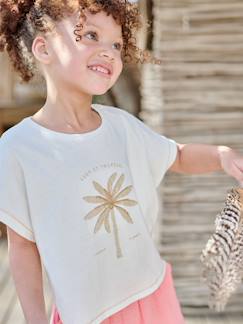 Meisje-T-shirt, souspull-T-shirt met korte mouwen voor meisjes