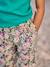 Wijde meisjesbroek met bloemenprint groen+vanille - vertbaudet enfant 