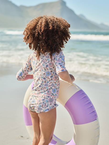 2-delig badpak voor meisjes met UV-bescherming nude - vertbaudet enfant 