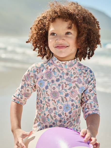 2-delig badpak voor meisjes met UV-bescherming nude - vertbaudet enfant 
