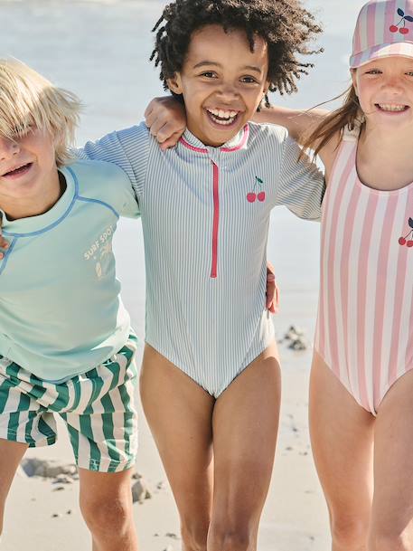 Anti-uv badpak voor meisjes blauwgroen - vertbaudet enfant 