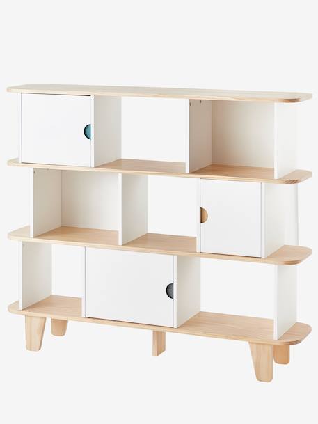 Bibliotheekplank LINE SEVENTIES wit+WIT - HOUT - vertbaudet enfant 