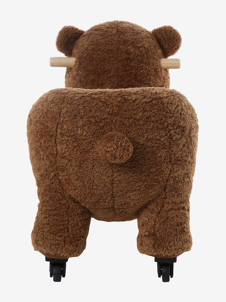 Houten dier op wielen FSCÂ® bruin+chocoladebruin+rozen+wit - vertbaudet enfant 
