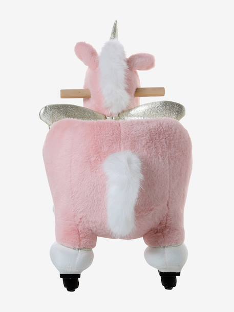 Houten dier op wielen FSCÂ® bruin+chocoladebruin+rozen+wit - vertbaudet enfant 