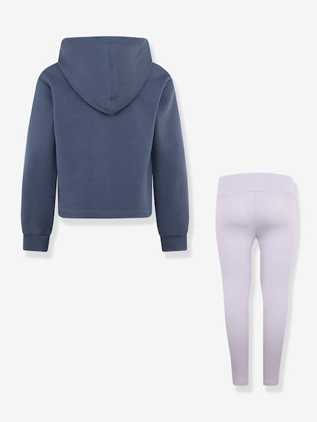 Sweater met capuchon en legging marineblauw - vertbaudet enfant 