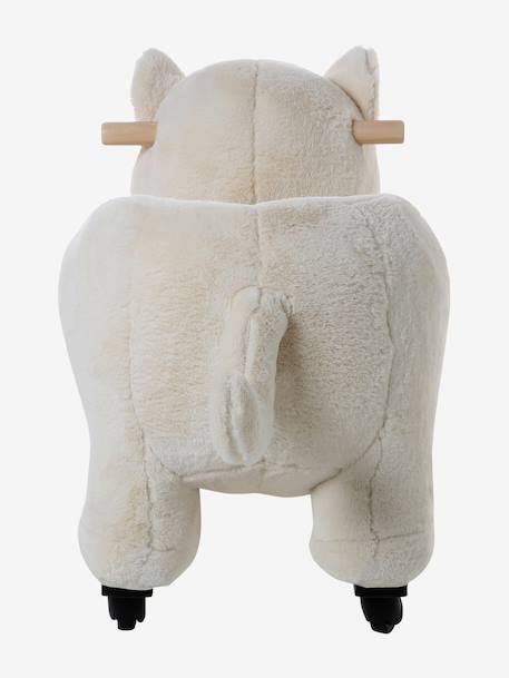 Houten dier op wielen FSCÂ® bruin+chocoladebruin+rozen+wit - vertbaudet enfant 