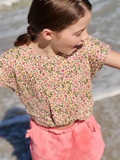 Meisje-T-shirt, souspull-Blouse met korte mouwen