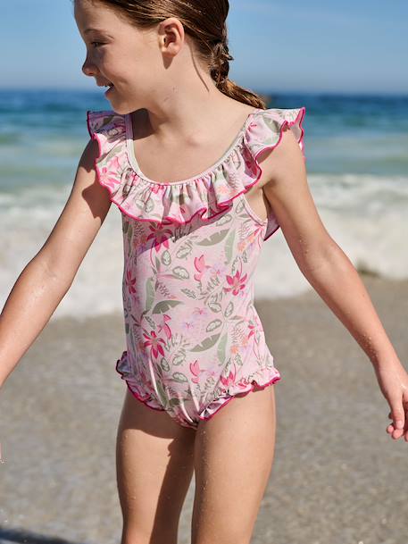 Badpak voor meisjes, 1 stuk lichtroze - vertbaudet enfant 