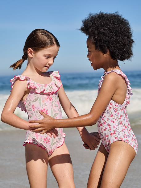 Badpak voor meisjes, 1 stuk lichtroze - vertbaudet enfant 