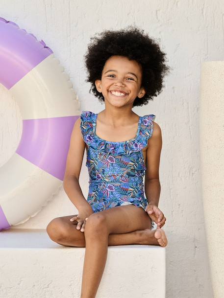 Badpak meisjes 1 stuk blauw - vertbaudet enfant 