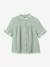 Blouse voor meisjes van gaas - biologisch katoen CYRILLUS saliegroen - vertbaudet enfant 