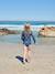 UV-werend badpak voor meisjes marineblauw - vertbaudet enfant 